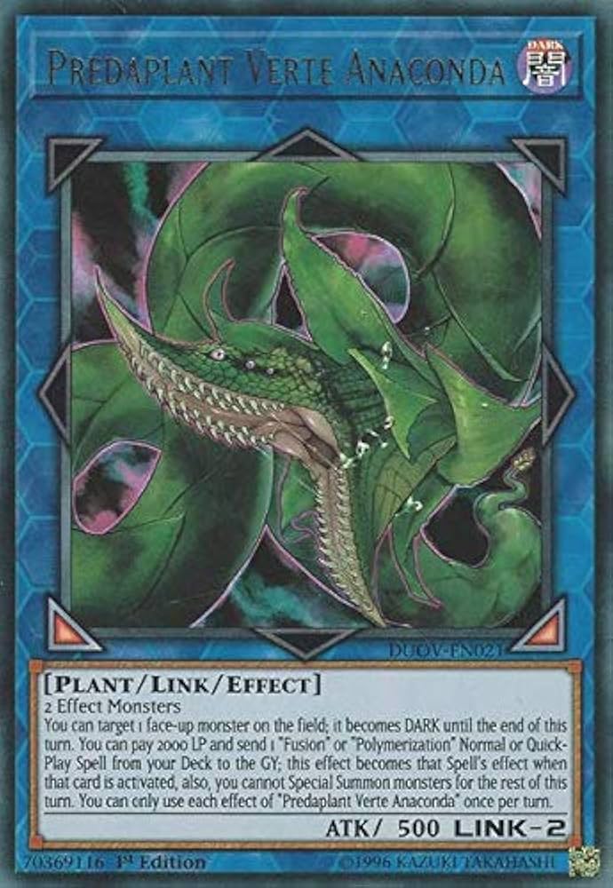Predaplant Verte Anaconda yugioh card